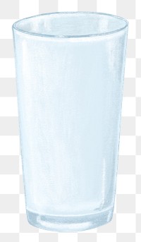 Water glass png sticker, transparent background