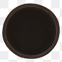 Black coaster png, transparent background