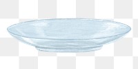 Glass saucer png sticker, transparent background