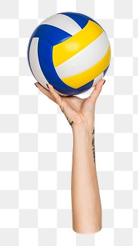 Png playing volleyball sticker, transparent background
