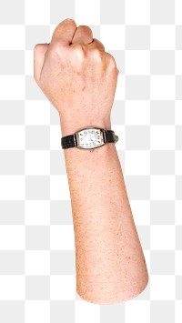 Fist hand gesture png sticker, transparent background