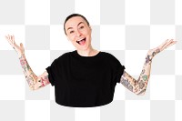 Happy Queer person png sticker, transparent background