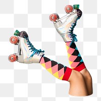 Y2K roller skates png sticker, transparent background