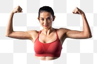 Fitness png woman sticker, transparent background