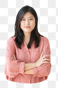 Asian woman png sticker, transparent background