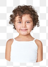 Png girl in white tank top sticker, transparent background