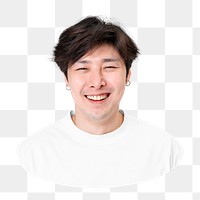 Asian man png sticker, transparent background