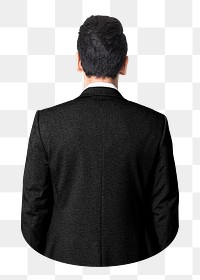 Businessman png back view sticker, transparent background