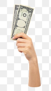 Cash in hand png sticker, transparent background