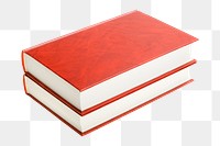 Red books png education sticker, transparent background