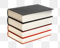 PNG stacked books, collage element, transparent background