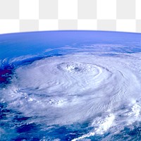 PNG Hurricane satellite aerial view, collage element, transparent background