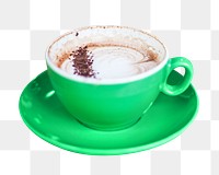 Latte coffee cup png, transparent background