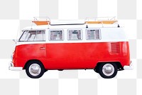 Red van png sticker, transparent background