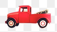 Red truck png vehicle, transparent background