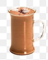 Hot chocolate mug png sticker, transparent background