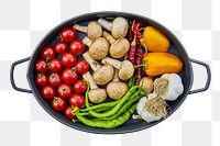 Vegetable tray png sticker, transparent background