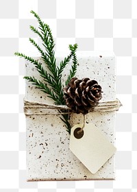 Christmas present box png sticker, transparent background