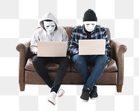 Computer hacker png  sticker, transparent background