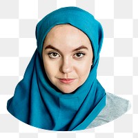 PNG muslim woman in hijab, collage element, transparent background