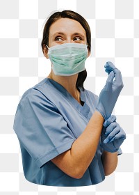 Nurse png career sticker, transparent background