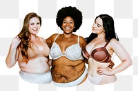 Body positivity women png sticker, transparent background