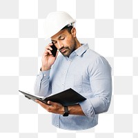 Engineer man working png, transparent background