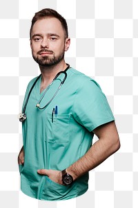 Doctor png medical staff sticker, transparent background