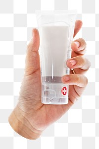 Hand sanitizer png gel tube, transparent background