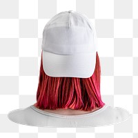 Snapback woman png street fashion sticker, transparent background