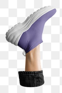 Purple slip-on sneaker png sticker, transparent background