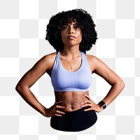 Sporty woman png sticker, transparent background