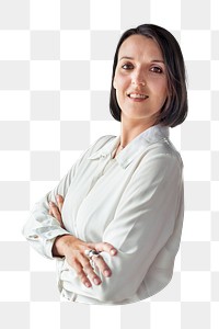 Businesswoman png sticker, transparent background