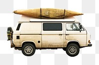PNG Vintage camper van, collage element, transparent background