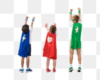 Png Superhero kids, transparent background