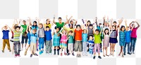 Png Diverse kids group, transparent background