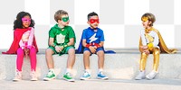 Superhero kids png element, transparent background