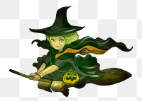 Png Halloween witch, transparent background