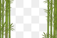 Bamboo png border, transparent background