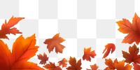 Maple leaf png border, transparent background