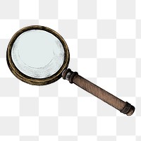 Magnifying glass png illustration, transparent background