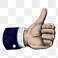 Thumbs up png illustration, transparent background