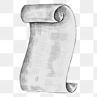 Paper scroll png illustration, transparent background