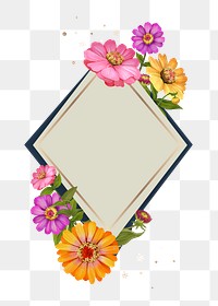 Rhombus  png frame, transparent background