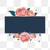 Rose png frame, transparent background