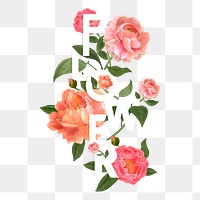 Flower png illustration, transparent background