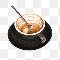 PNG finished coffee cup, collage element, transparent background