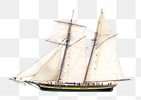 PNG Classic ship, collage element, transparent background