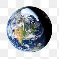 Png planet Earth, isolated object, transparent background