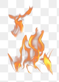 PNG Flames, collage element, transparent background